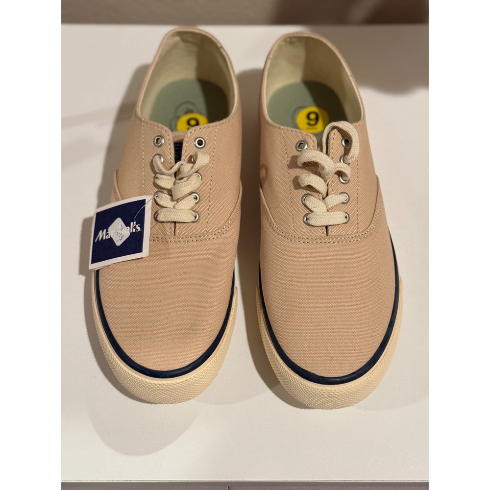 Sperry Top-Sider CVO Mens Canvas Sneakers Tan Beige Low Top Deck Shoes 9